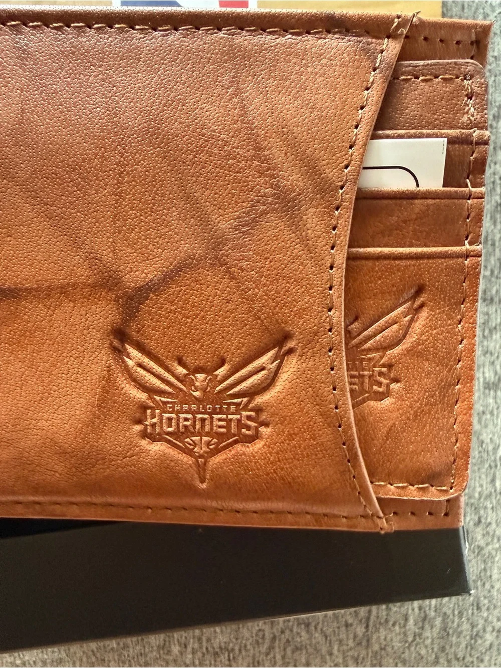 NBA Charlotte Hornets Branded Brown Leather Wallet